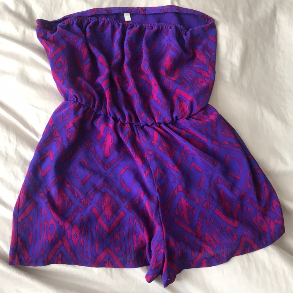 Strapless romper